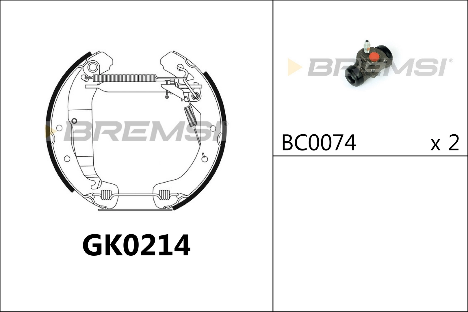 BREMSI fékpofakészlet - GK0214 - TothCarparts