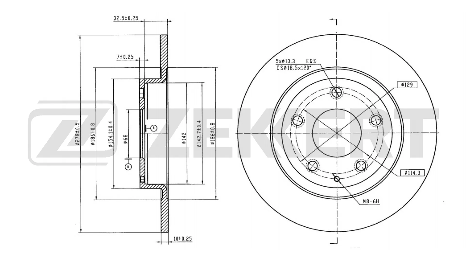 ZEKKERT féktárcsa - BS-5819B - TothCarparts