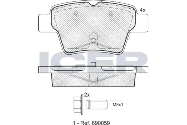 ANDEL fékbetétkészlet, tárcsafék - 181729-701 - TothCarparts