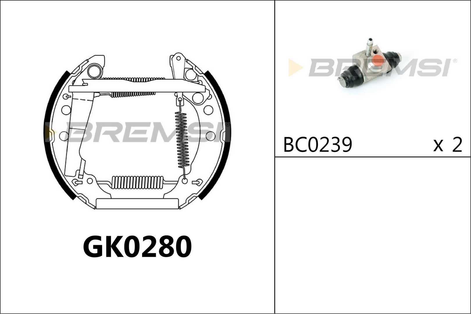 BREMSI fékpofakészlet - GK0280 - TothCarparts