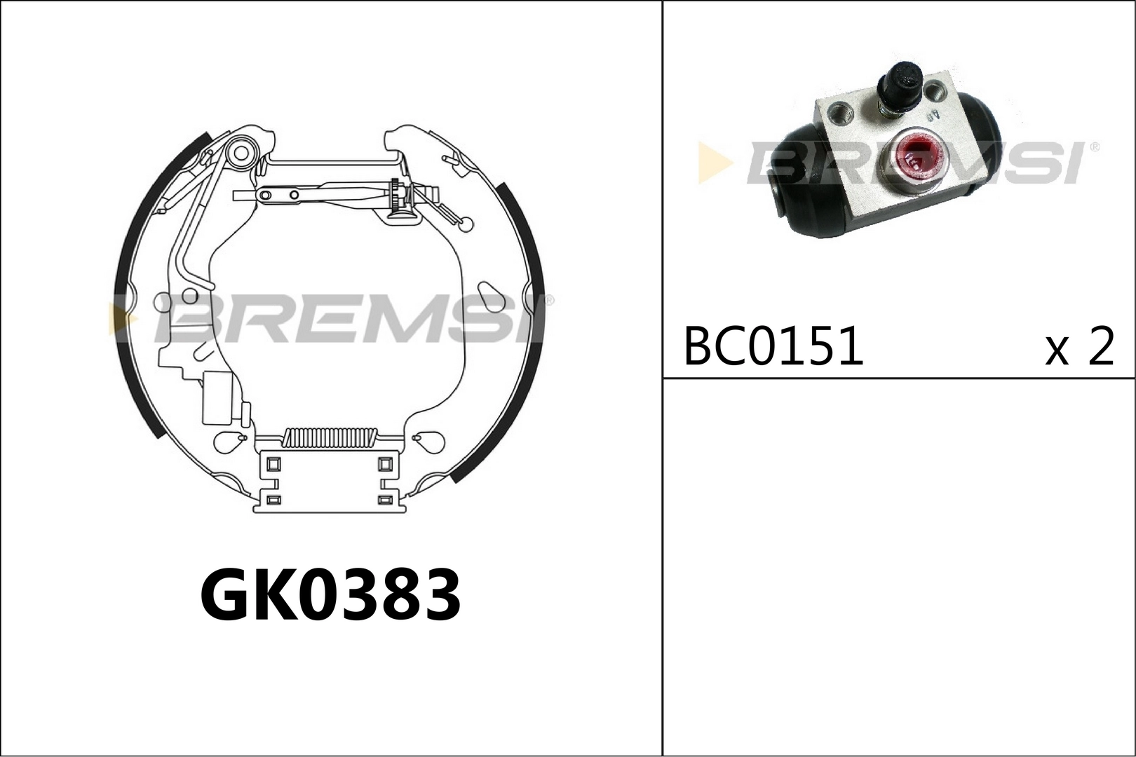BREMSI fékpofakészlet - GK0383 - TothCarparts
