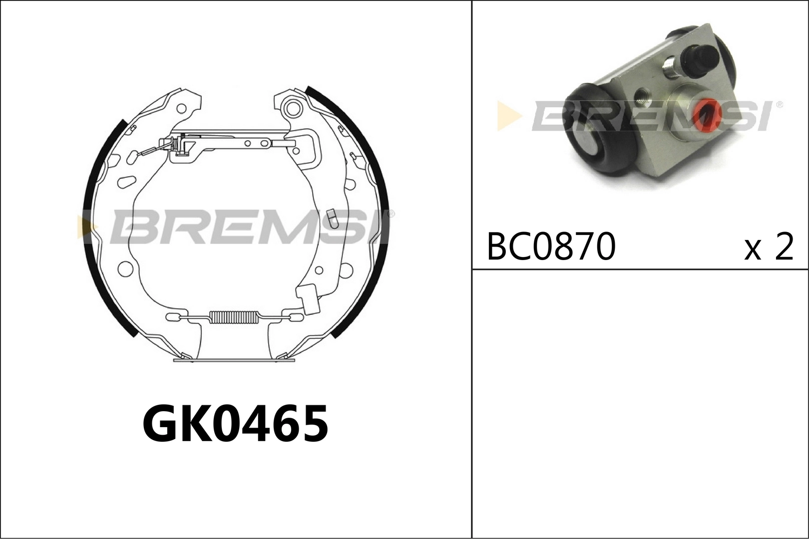 BREMSI fékpofakészlet - GK0465 - TothCarparts