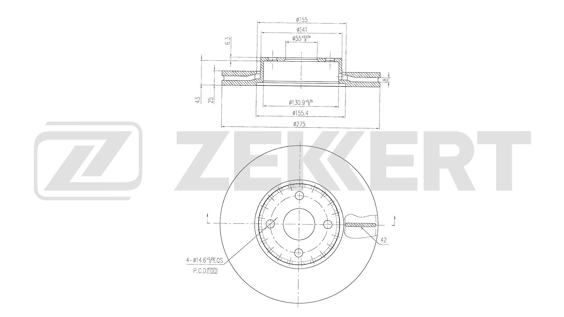 ZEKKERT féktárcsa - BS-6812 - TothCarparts