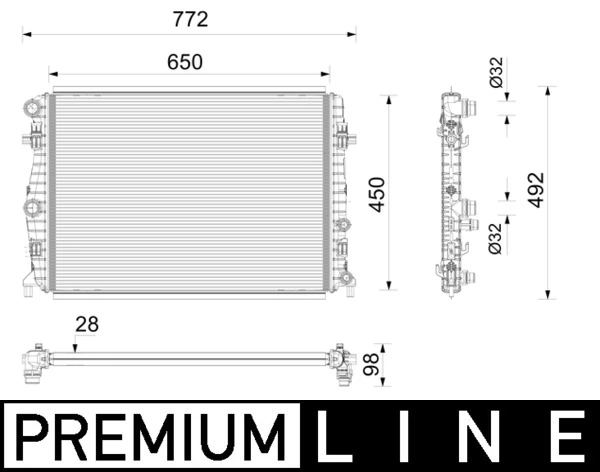MAHLE hűtő, motorhűtés - CR 2785 000P - TothCarparts