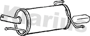 KLARIUS hátsó hangtompító - GM435L - TothCarparts