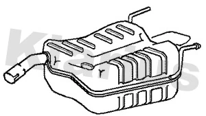 KLARIUS hátsó hangtompító - GM446W - TothCarparts