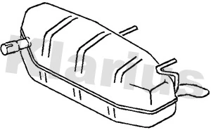 KLARIUS hátsó hangtompító - GM459C - TothCarparts