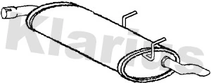 KLARIUS hátsó hangtompító - GM584T - TothCarparts