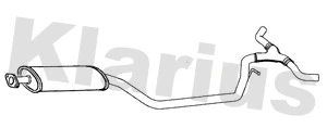 KLARIUS középső hangtompító - GM812H - TothCarparts