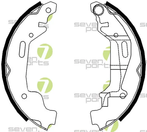 7 SEVEN PARTS fékpofakészlet - SVG10708 - TothCarparts