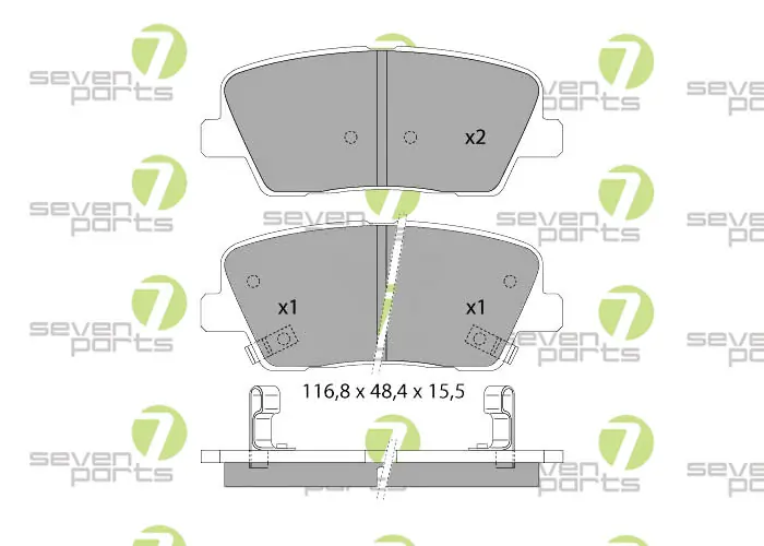 7 SEVEN PARTS fékbetétkészlet, tárcsafék - SVP26170 - TothCarparts