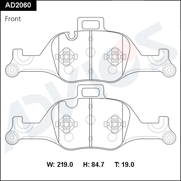 ADVICS fékbetétkészlet, tárcsafék - AD2060 - TothCarparts