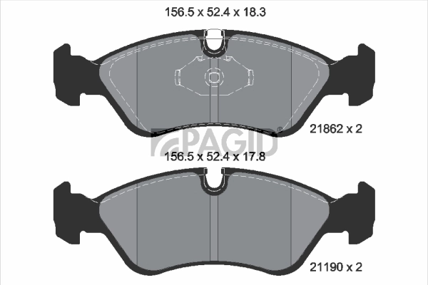 PAGID fékbetétkészlet, tárcsafék - T1082N - TothCarparts