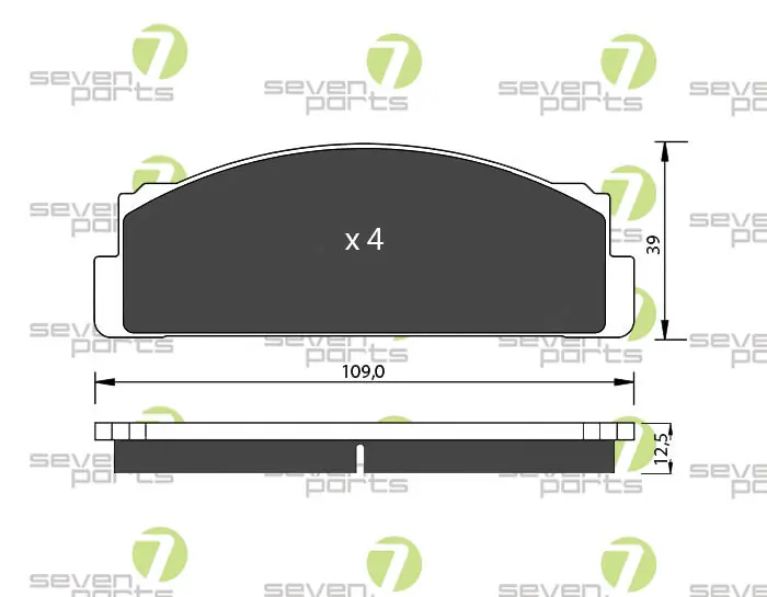 7 SEVEN PARTS fékbetétkészlet, tárcsafék - SVP10011 - TothCarparts
