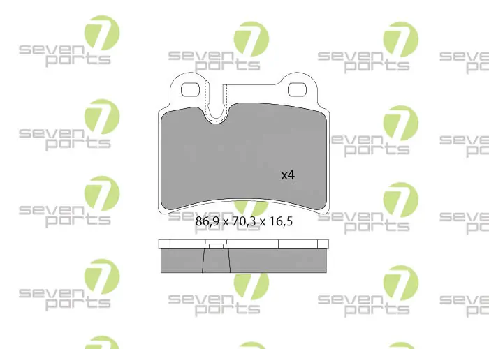 7 SEVEN PARTS fékbetétkészlet, tárcsafék - SVP25280 - TothCarparts