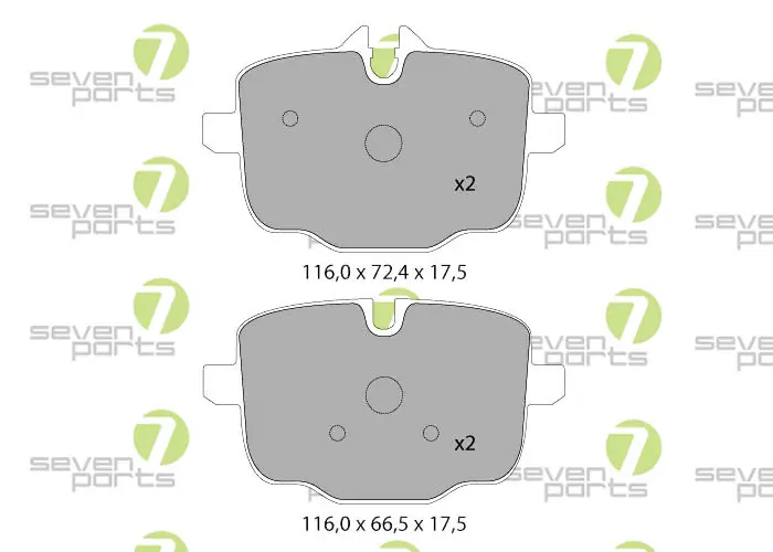 7 SEVEN PARTS fékbetétkészlet, tárcsafék - SVP26330 - TothCarparts
