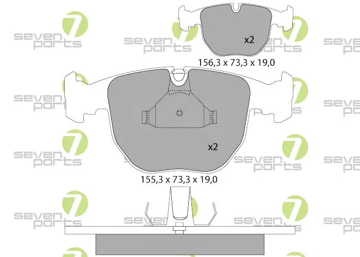 7 SEVEN PARTS fékbetétkészlet, tárcsafék - SVP25150 - TothCarparts
