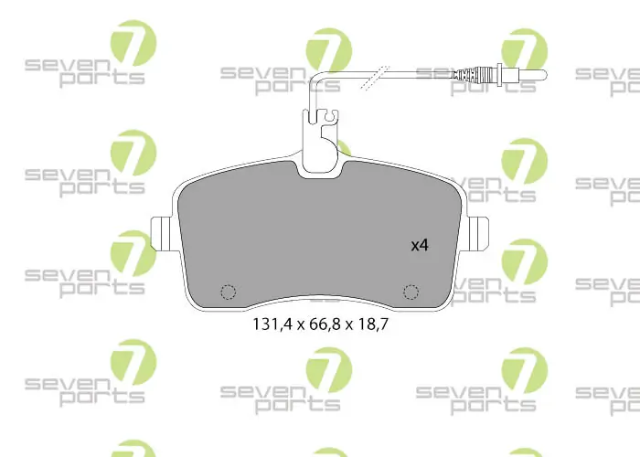 7 SEVEN PARTS fékbetétkészlet, tárcsafék - SVP23120 - TothCarparts