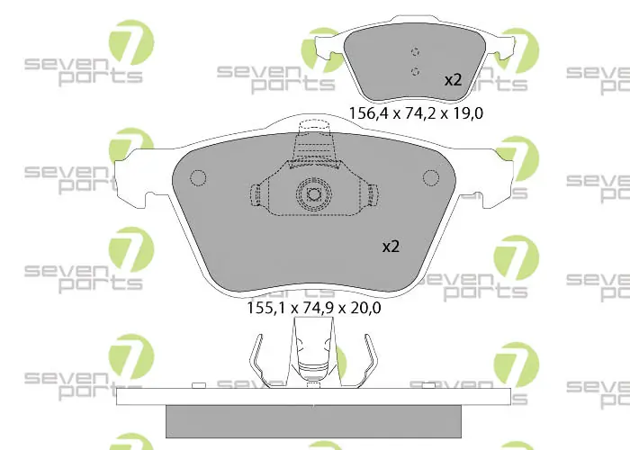 7 SEVEN PARTS fékbetétkészlet, tárcsafék - SVP24030 - TothCarparts