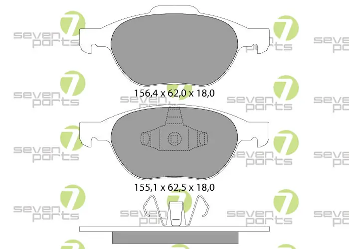 7 SEVEN PARTS fékbetétkészlet, tárcsafék - SVP22620 - TothCarparts