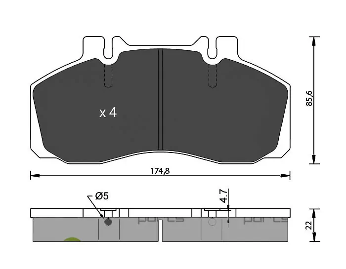7 SEVEN PARTS fékbetétkészlet, tárcsafék - SVP13650 - TothCarparts