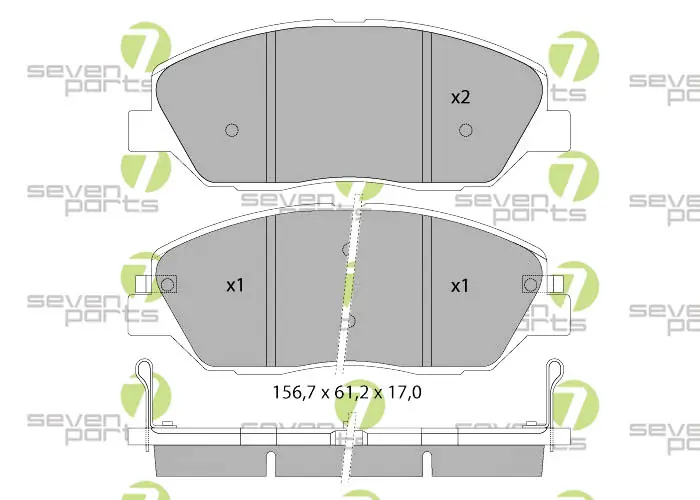 7 SEVEN PARTS fékbetétkészlet, tárcsafék - SVP24650 - TothCarparts