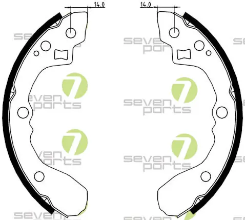 7 SEVEN PARTS fékpofakészlet - SVG10791 - TothCarparts