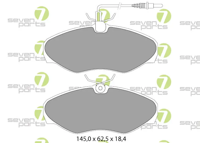 7 SEVEN PARTS fékbetétkészlet, tárcsafék - SVP21882 - TothCarparts