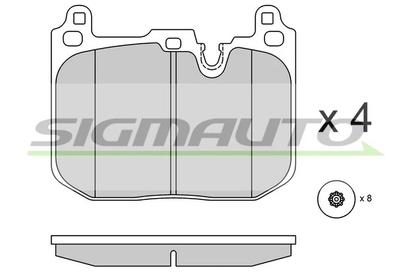 SIGMAUTO fékbetétkészlet, tárcsafék - SPC044 - TothCarparts
