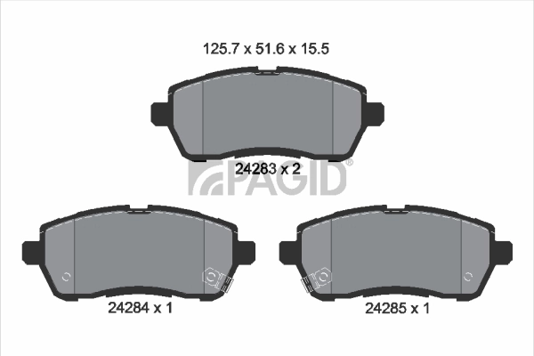 PAGID fékbetétkészlet, tárcsafék - T1778N - TothCarparts