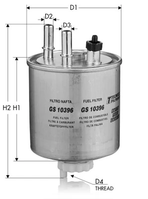 TECNECO FILTERS Üzemanyagszűrő - GS10396 - TothCarparts