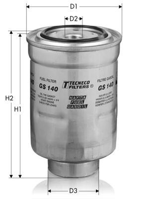 TECNECO FILTERS Üzemanyagszűrő - GS140 - TothCarparts