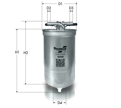 TECNECO FILTERS Üzemanyagszűrő - GS59 - TothCarparts