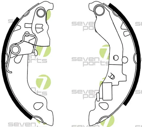 7 SEVEN PARTS fékpofakészlet - SVG10436 - TothCarparts