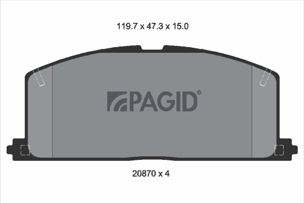 PAGID fékbetétkészlet, tárcsafék - T0318N - TothCarparts