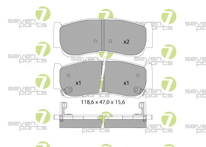 7 SEVEN PARTS fékbetétkészlet, tárcsafék - SVP24660 - TothCarparts