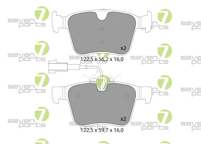 7 SEVEN PARTS fékbetétkészlet, tárcsafék - SVP29041 - TothCarparts