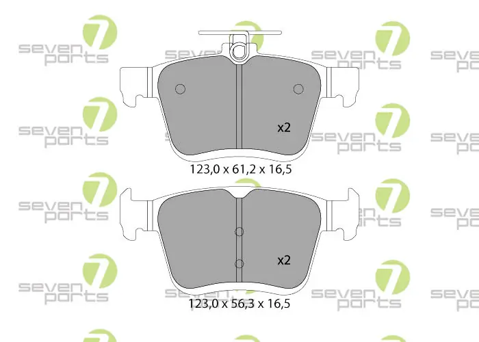 7 SEVEN PARTS fékbetétkészlet, tárcsafék - SVP27390 - TothCarparts