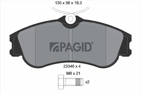 PAGID fékbetétkészlet, tárcsafék - T5131N - TothCarparts