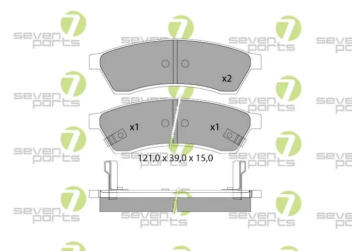 7 SEVEN PARTS fékbetétkészlet, tárcsafék - SVP25100 - TothCarparts