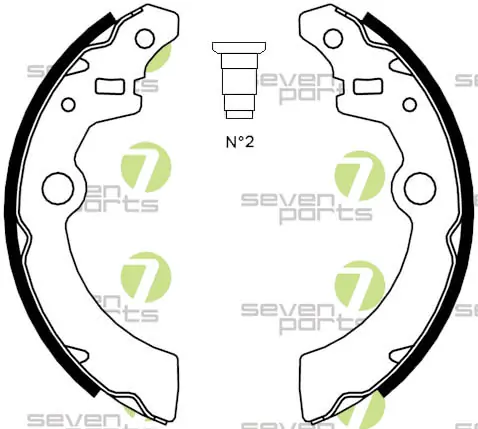7 SEVEN PARTS fékpofakészlet - SVG21020 - TothCarparts