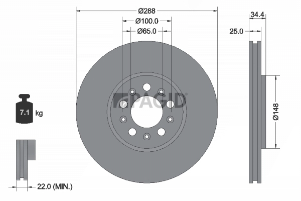 PAGID féktárcsa - 50315NHC - TothCarparts