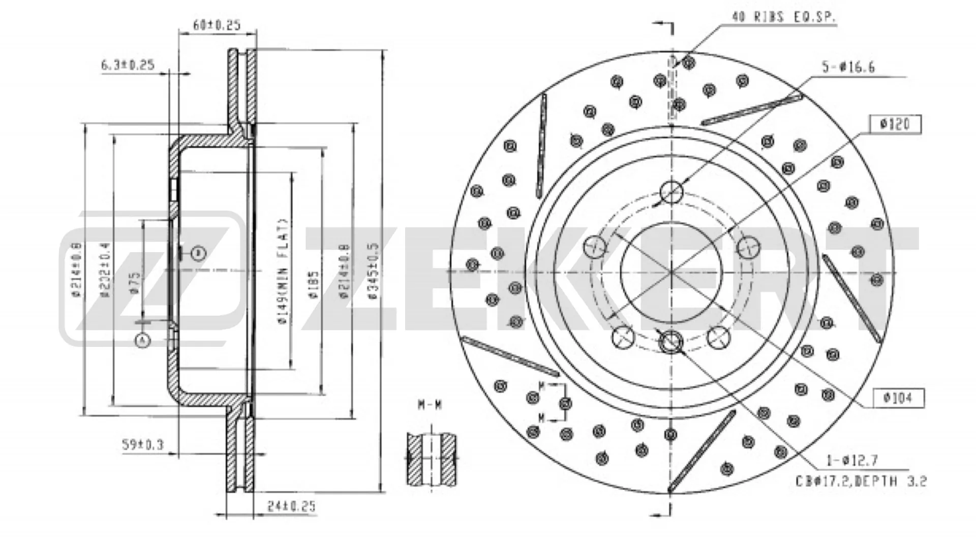 ZEKKERT féktárcsa - BS-6673B - TothCarparts