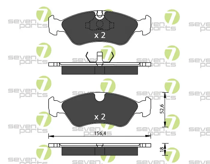 7 SEVEN PARTS fékbetétkészlet, tárcsafék - SVP18271 - TothCarparts