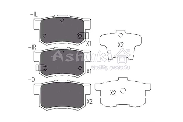 ASHUKI by Palidium fékbetétkészlet, tárcsafék - H026-20 - TothCarparts