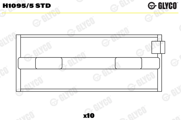 GLYCO főtengelycsapágy - H1095/5 STD - TothCarparts