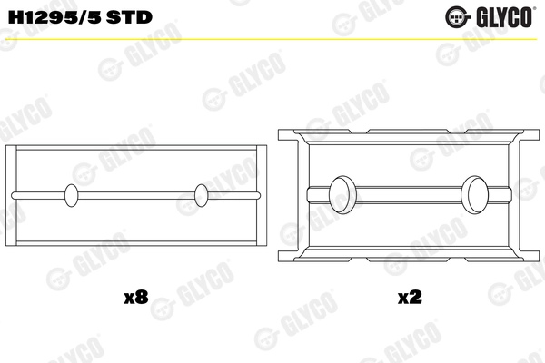 GLYCO főtengelycsapágy - H1295/5 STD - TothCarparts