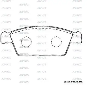 ADVICS fékbetétkészlet, tárcsafék - H1N005 - TothCarparts