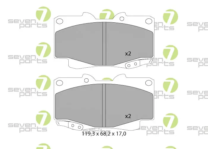 7 SEVEN PARTS fékbetétkészlet, tárcsafék - SVP26550 - TothCarparts