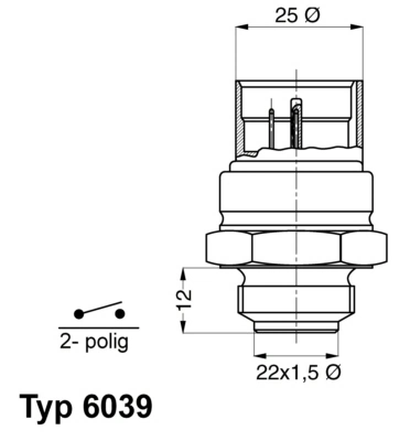 MDR hőkapcsoló, hűtőventilátor - WAL-603995 - TothCarparts
